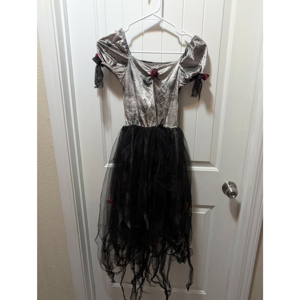 Amscan Prom Corpse Zombie Queen Dress Girls M 8-10 Halloween Costume - Picture 9 of 10